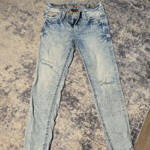 Rock Revival Light Blue Straight Leg Jeans